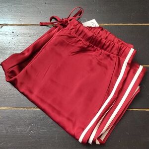 GAP Women's Red Pajama Pants with White Stripes